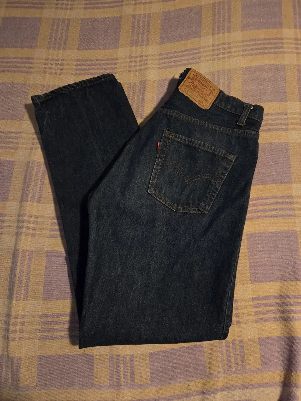VTG 70s 80s Levis 505 0217 Denim Straight Leg Jeans 35 x 32 Talon Dark Fuzzy USA